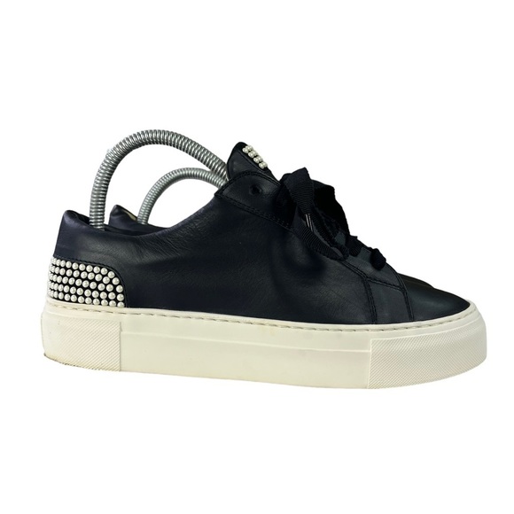 Attilio Giusti‎ Leombruni Pearl Embellished Platform Sneakers Size 6.5 - 7 - Picture 1 of 12